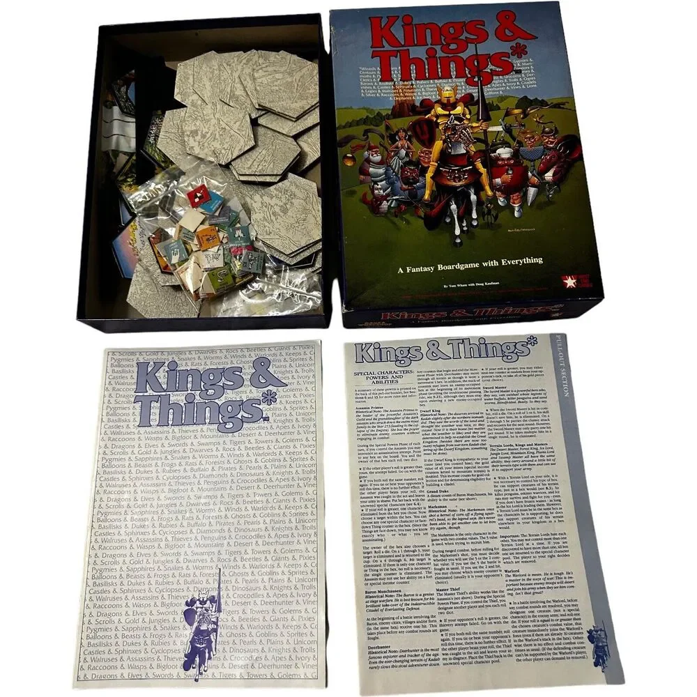 Kings & Things Fantasy Board Game Complete 1986 West End Games